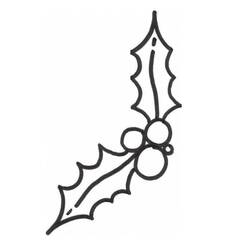 Dessin à colorier: Houx de Noël (Fêtes et Célébrations) #217587 - Coloriages à Imprimer Gratuits