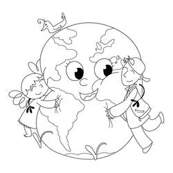 Dessins à colorier: Jour De La Terre - Coloriages à Imprimer Gratuits