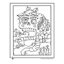 Illustration au trait Jour des Morts (Fêtes et Célébrations) #60184 prête à colorier