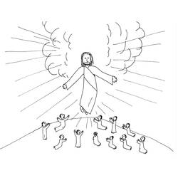 Dessins à colorier: L’Ascension de Jésus - Coloriages à Imprimer Gratuits