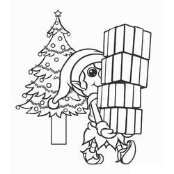 Dessin à colorier: Lutin de Noël (Fêtes et Célébrations) #190307 - Coloriages à Imprimer Gratuits