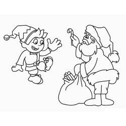 Dessin à colorier: Lutin de Noël (Fêtes et Célébrations) #190312 - Coloriages à Imprimer Gratuits
