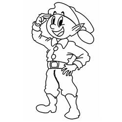 Dessin à colorier: Lutin de Noël (Fêtes et Célébrations) #190321 - Coloriages à Imprimer Gratuits