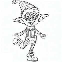 Dessin à colorier: Lutin de Noël (Fêtes et Célébrations) #190336 - Coloriages à Imprimer Gratuits