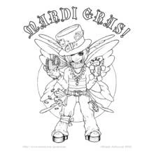 Dessin à colorier: Mardi Gras (Fêtes et Célébrations) #60624 - Coloriages à Imprimer Gratuits