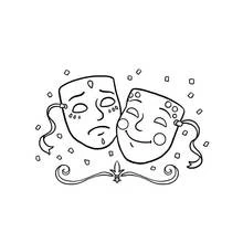 Dessin à colorier: Mardi Gras (Fêtes et Célébrations) #60635 - Coloriages à Imprimer Gratuits