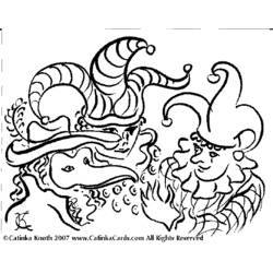 Dessin à colorier: Mardi Gras (Fêtes et Célébrations) #60650 - Coloriages à Imprimer Gratuits