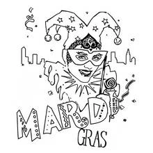 Dessin à colorier: Mardi Gras (Fêtes et Célébrations) #60685 - Coloriages à Imprimer Gratuits