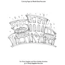 Dessin à colorier: Mardi Gras (Fêtes et Célébrations) #60688 - Coloriages à Imprimer Gratuits