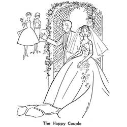 Coloriage Mariage (Fêtes et Célébrations) #201869 à imprimer et colorier
