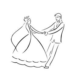 Coloriage Mariage (Fêtes et Célébrations) #201872 à imprimer et colorier