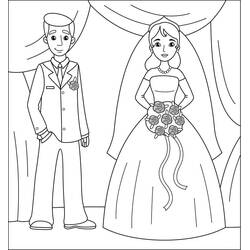 Coloriage Mariage (Fêtes et Célébrations) #201879 à imprimer et colorier