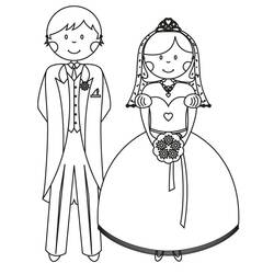 Coloriage Mariage (Fêtes et Célébrations) #201881 à imprimer et colorier