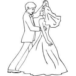Coloriage Mariage (Fêtes et Célébrations) #201893 à imprimer et colorier
