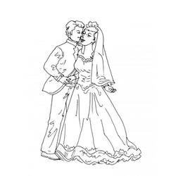Coloriage Mariage (Fêtes et Célébrations) #201895 à imprimer et colorier
