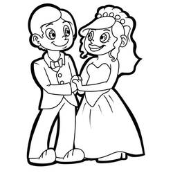 Coloriage Mariage (Fêtes et Célébrations) #201900 à imprimer et colorier