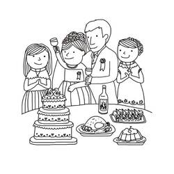 Coloriage Mariage (Fêtes et Célébrations) #201902 à imprimer et colorier