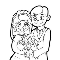 Coloriage Mariage (Fêtes et Célébrations) #201912 à imprimer et colorier