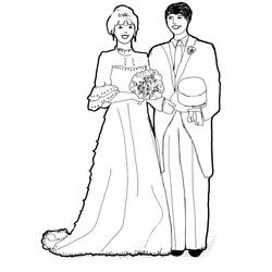 Coloriage Mariage (Fêtes et Célébrations) #201914 à imprimer et colorier