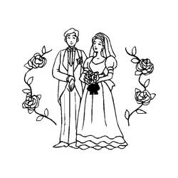 Coloriage Mariage (Fêtes et Célébrations) #201915 à imprimer et colorier