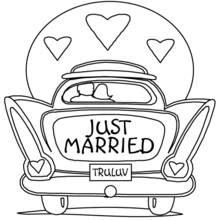 Dessin à colorier: Mariage (Fêtes et Célébrations) #55952 - Coloriages à Imprimer Gratuits