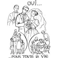 Dessin à colorier: Mariage (Fêtes et Célébrations) #55998 - Coloriages à Imprimer Gratuits