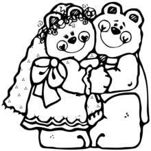 Dessin à colorier: Mariage (Fêtes et Célébrations) #56052 - Coloriages à Imprimer Gratuits