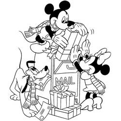 Coloriage Noël Disney (Fêtes et Célébrations) #204996 à imprimer et colorier