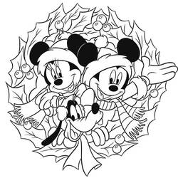 Dessin à colorier: Noël Disney (Fêtes et Célébrations) #205006 - Coloriages à Imprimer Gratuits