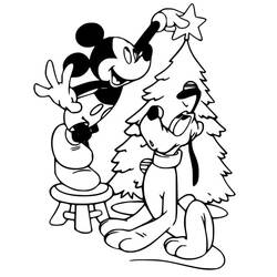 Coloriage Noël Disney (Fêtes et Célébrations) #205023 à imprimer et colorier