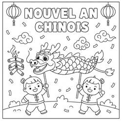 Coloriage Nouvel An Chinois (Fêtes et Célébrations) #221740 à imprimer et colorier