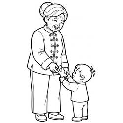 Coloriage Nouvel An Chinois (Fêtes et Célébrations) #221760 à imprimer et colorier