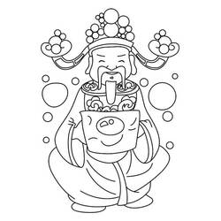 Coloriage Nouvel An Chinois (Fêtes et Célébrations) #221771 à imprimer et colorier