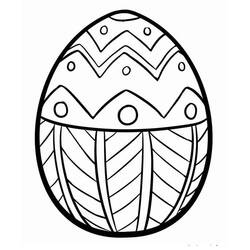 Dessin à colorier: Oeuf de Pâques (Fêtes et Célébrations) #216056 - Coloriages à Imprimer Gratuits