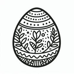 Dessin à colorier: Oeuf de Pâques (Fêtes et Célébrations) #216064 - Coloriages à Imprimer Gratuits