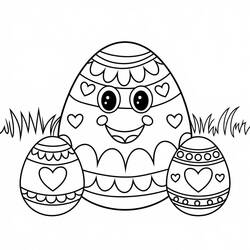 Dessin à colorier: Oeuf de Pâques (Fêtes et Célébrations) #216067 - Coloriages à Imprimer Gratuits