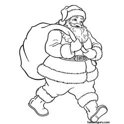 Dessin à colorier: Père Noël (Fêtes et Célébrations) #104657 - Coloriages à Imprimer Gratuits