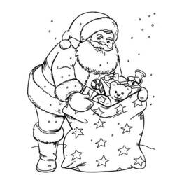 Dessin à colorier: Père Noël (Fêtes et Célébrations) #104665 - Coloriages à Imprimer Gratuits