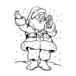 Dessin à colorier: Père Noël (Fêtes et Célébrations) #104669 - Coloriages à Imprimer Gratuits