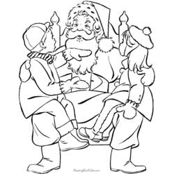 Coloriage Père Noël (Fêtes et Célébrations) #104673 à imprimer et colorier