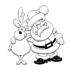 Dessin à colorier: Père Noël (Fêtes et Célébrations) #104675 - Coloriages à Imprimer Gratuits