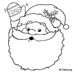 Dessin à colorier Père Noël (Fêtes et Célébrations) #104722, gratuit à imprimer