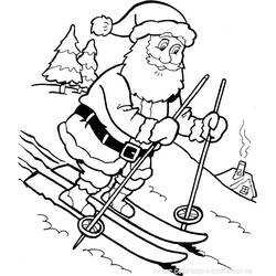 Dessin à colorier: Père Noël (Fêtes et Célébrations) #104738 - Coloriages à Imprimer Gratuits