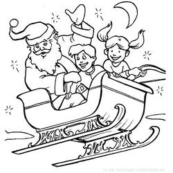 Dessin à colorier: Père Noël (Fêtes et Célébrations) #104745 - Coloriages à Imprimer Gratuits