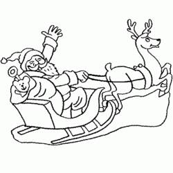 Dessin à colorier: Père Noël (Fêtes et Célébrations) #104749 - Coloriages à Imprimer Gratuits