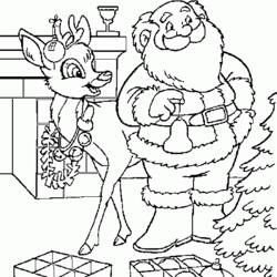 Dessin à colorier: Père Noël (Fêtes et Célébrations) #104826 - Coloriages à Imprimer Gratuits