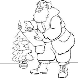 Joli coloriage Père Noël (Fêtes et Célébrations) #104843, prêt à imprimer