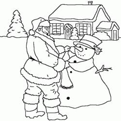 Page de coloriage Père Noël (Fêtes et Célébrations) #104861, gratuite à imprimer
