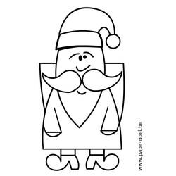 Dessin à colorier: Père Noël (Fêtes et Célébrations) #104911 - Coloriages à Imprimer Gratuits