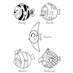 Dessin à colorier: Poisson d’Avril (Fêtes et Célébrations) #211235 - Coloriages à Imprimer Gratuits